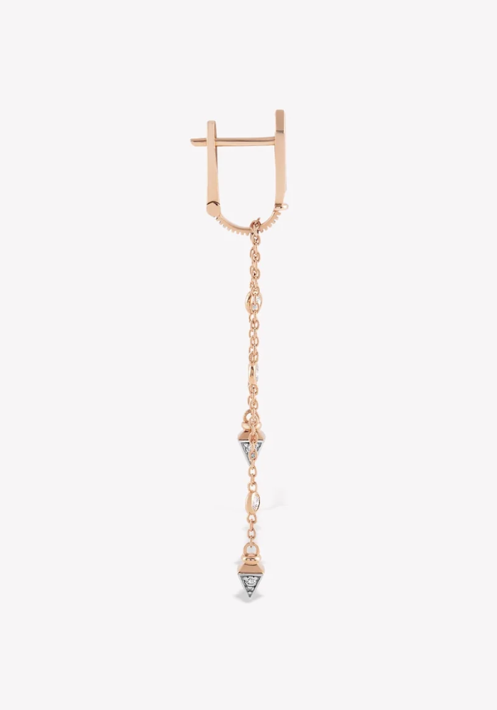 Créole Silva Or Rose & Diamants Champagnes - Kismet By Milka