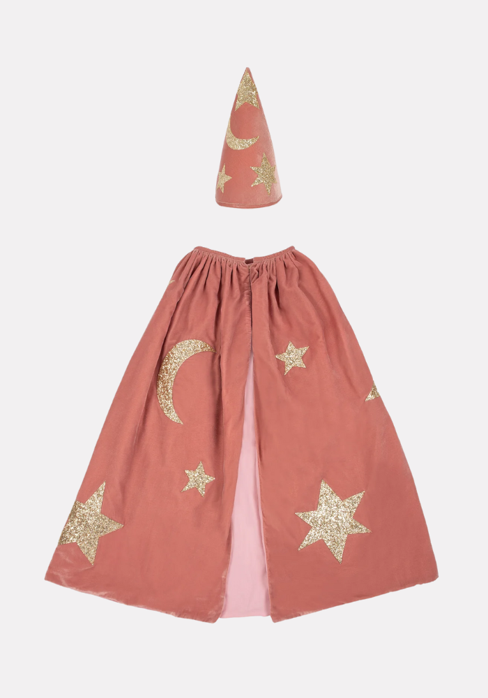 Déguisement D’Ensorceleur En Velours Rose 3/6 Ans - Meri Meri