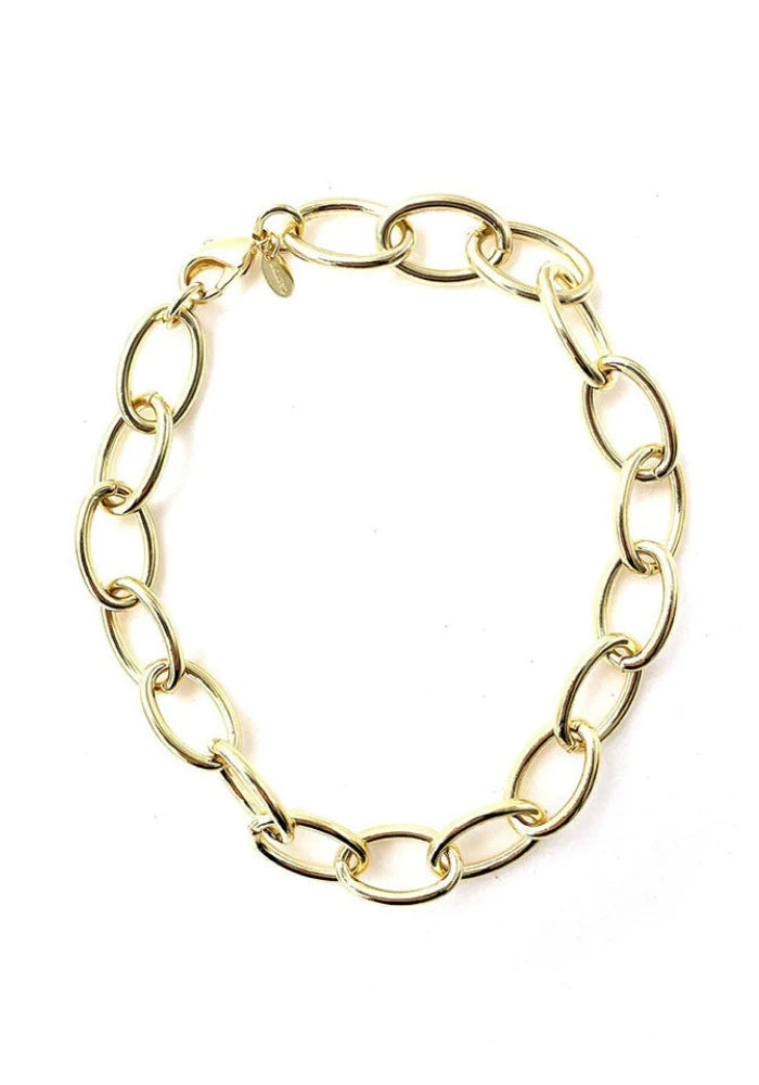 Collier Laiton Doré Chaine Ovale Epais XL - Canyon