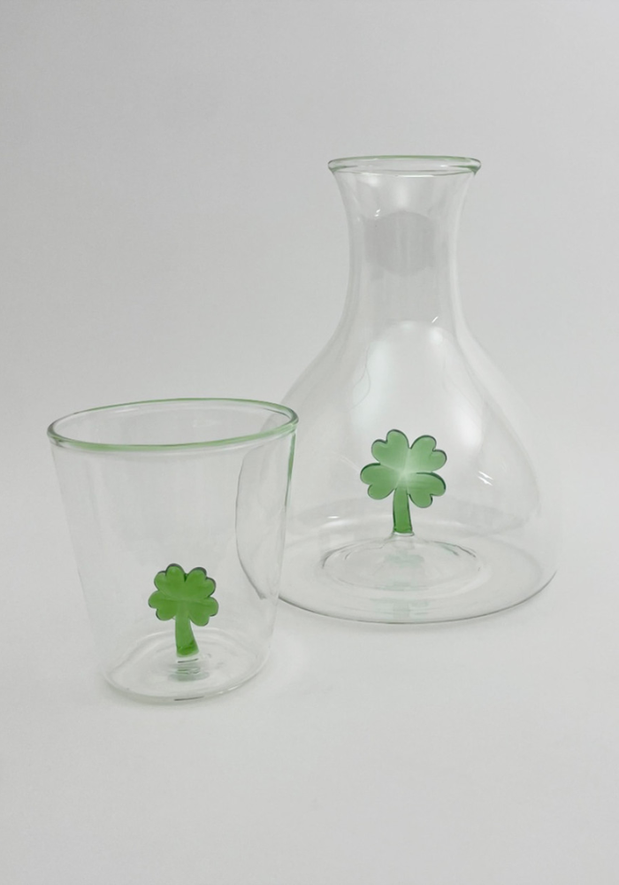 Carafe Fiole En Verre Trèfle - Bazar De Luxe