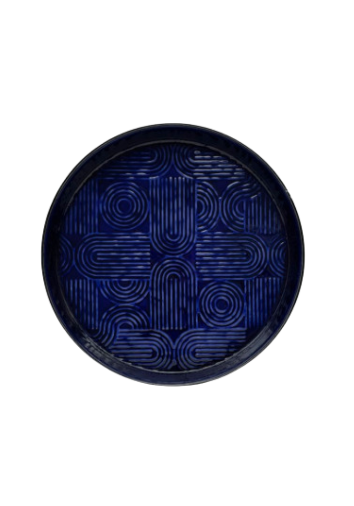 Plateau Molitor Bleu Majorelle Moyen Modèle - Bazar De Luxe