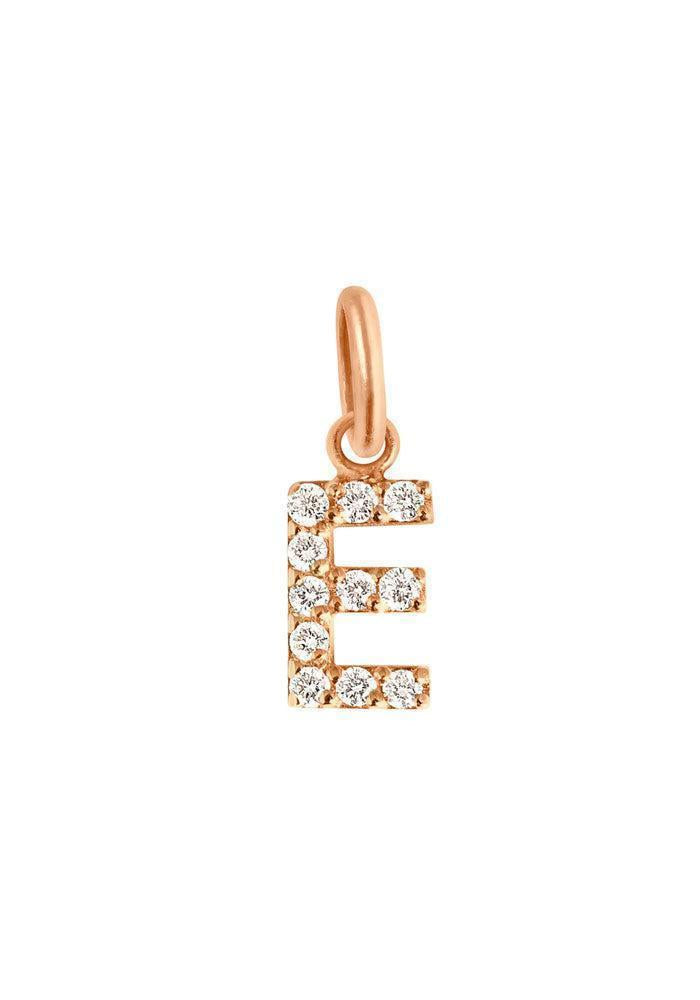 Pendentif Lucky Lettre E Or Rose