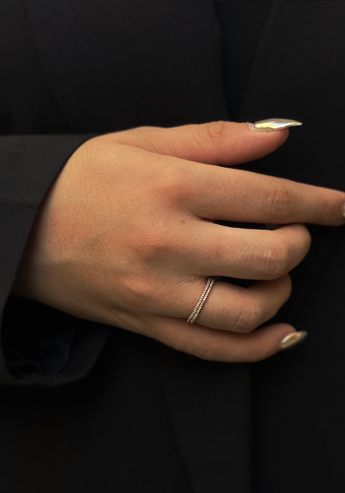 Bague Cosmos En Or Rose 14k Et Diamants Blancs - Blush Selection