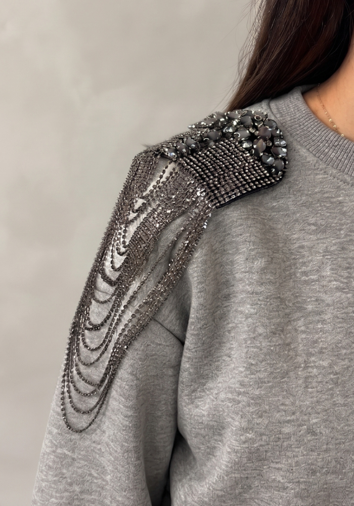 Épaulettes À Franges Brillantes Et Strass x2
