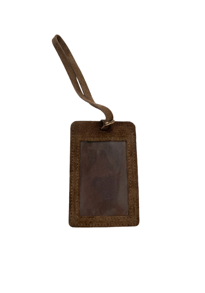 Étiquette Bagage Arthur Nubuck Marron - Les Cleias