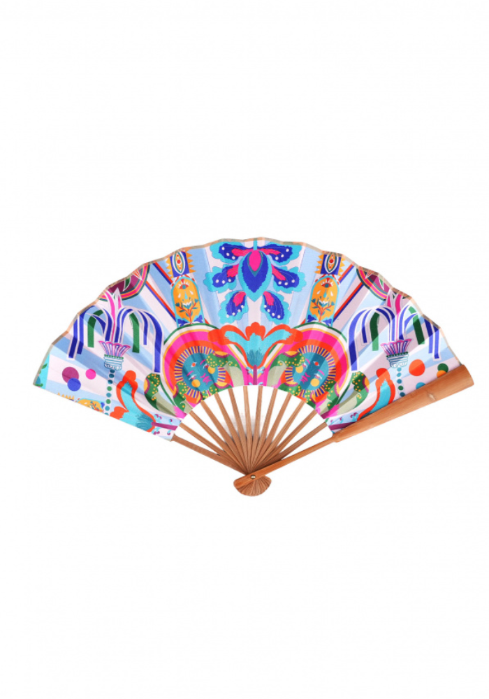 Éventail Fanfun Enchantred Bleu - Wild Paris