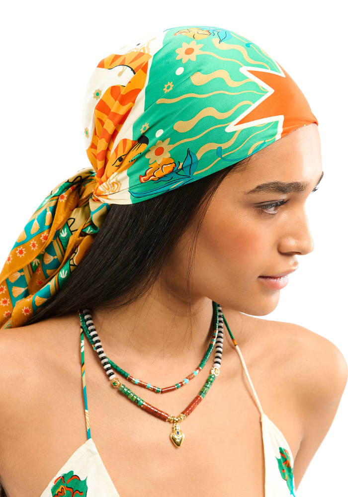 Foulard Bandidas Médium Vert - Wild Paris