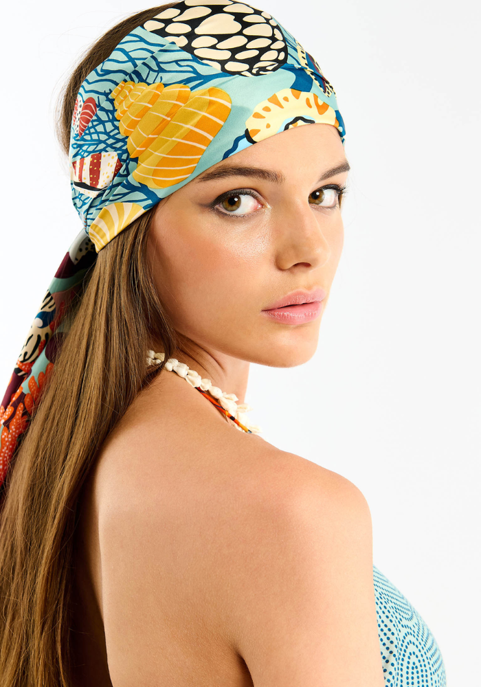 Foulard Coral Médium Bleu - Wild Paris