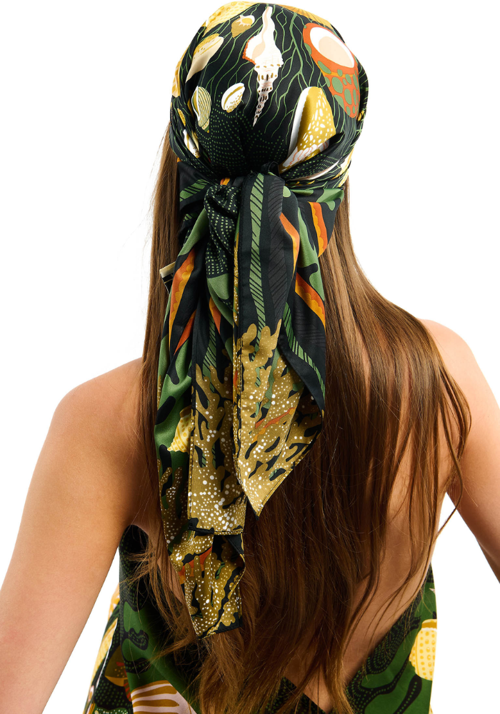 Foulard Coral Médium Noir - Wild Paris