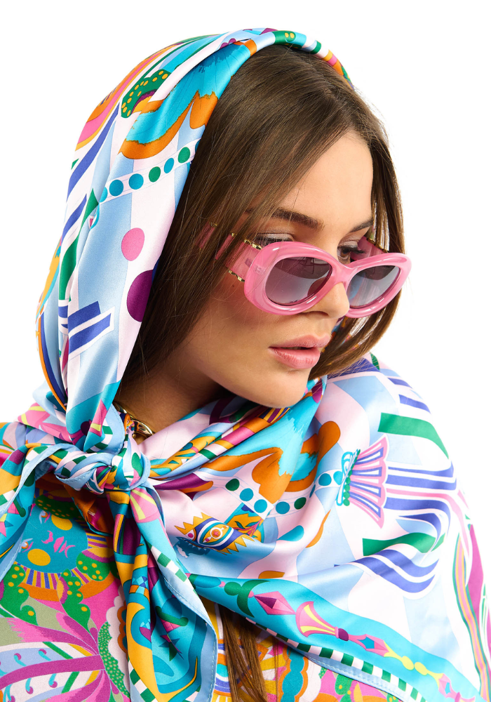 Foulard Enchantered Médium Bleu - Wild Paris