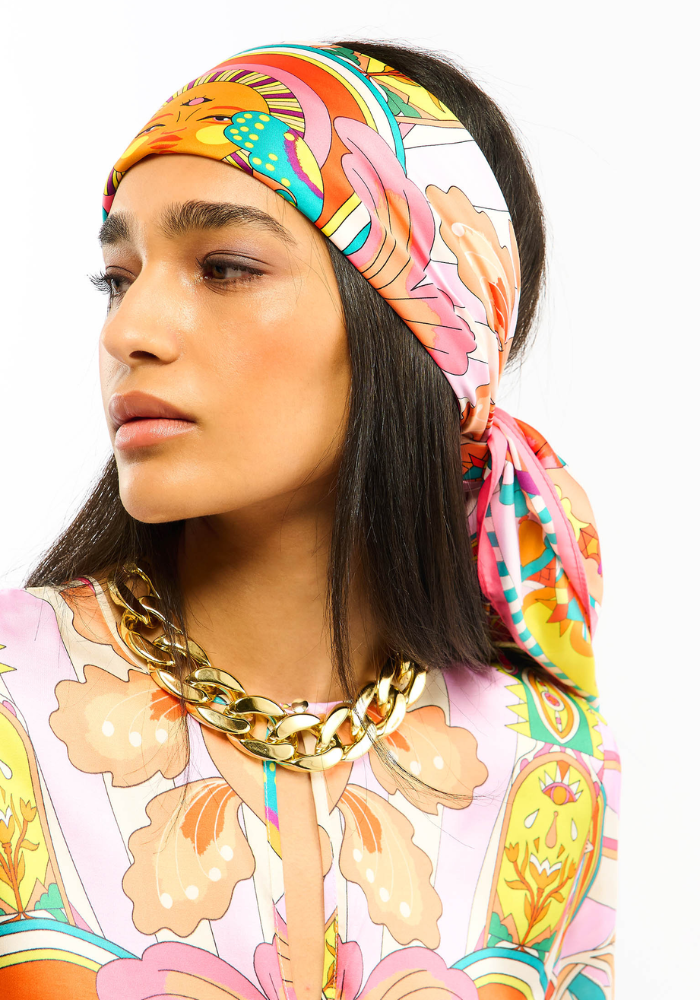 Foulard Enchantered Médium Rose - Wild Paris