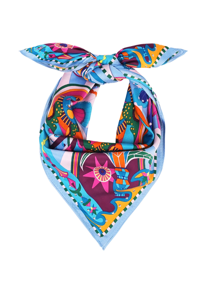Foulard Enchantered Mini Bleu - Wild Paris