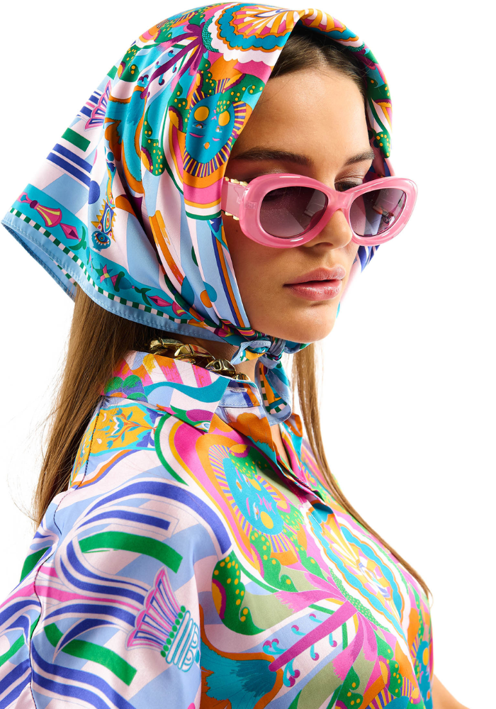 Foulard Enchantered Mini Bleu - Wild Paris