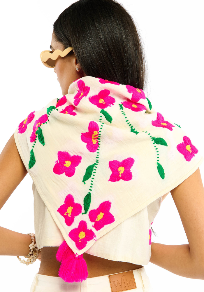 Foulard Joddy Médium Blanc - Wild Paris