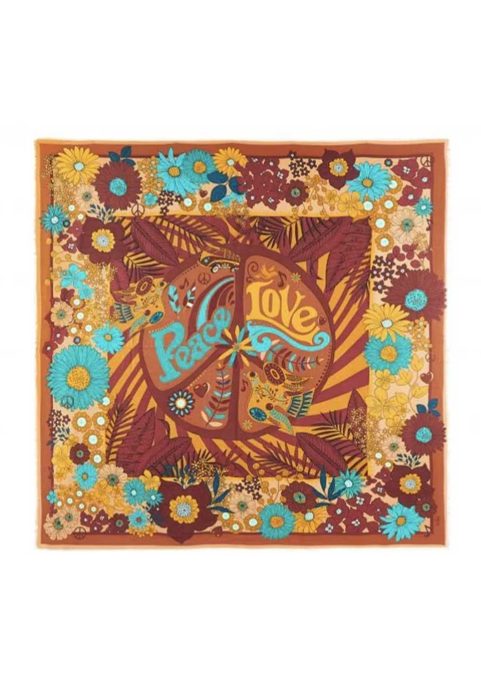 Foulard Peacelove Big Ocre
