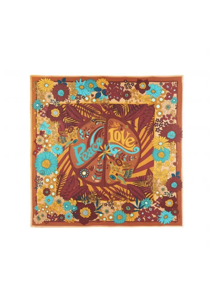 Foulard Peacelove Médium Ocre