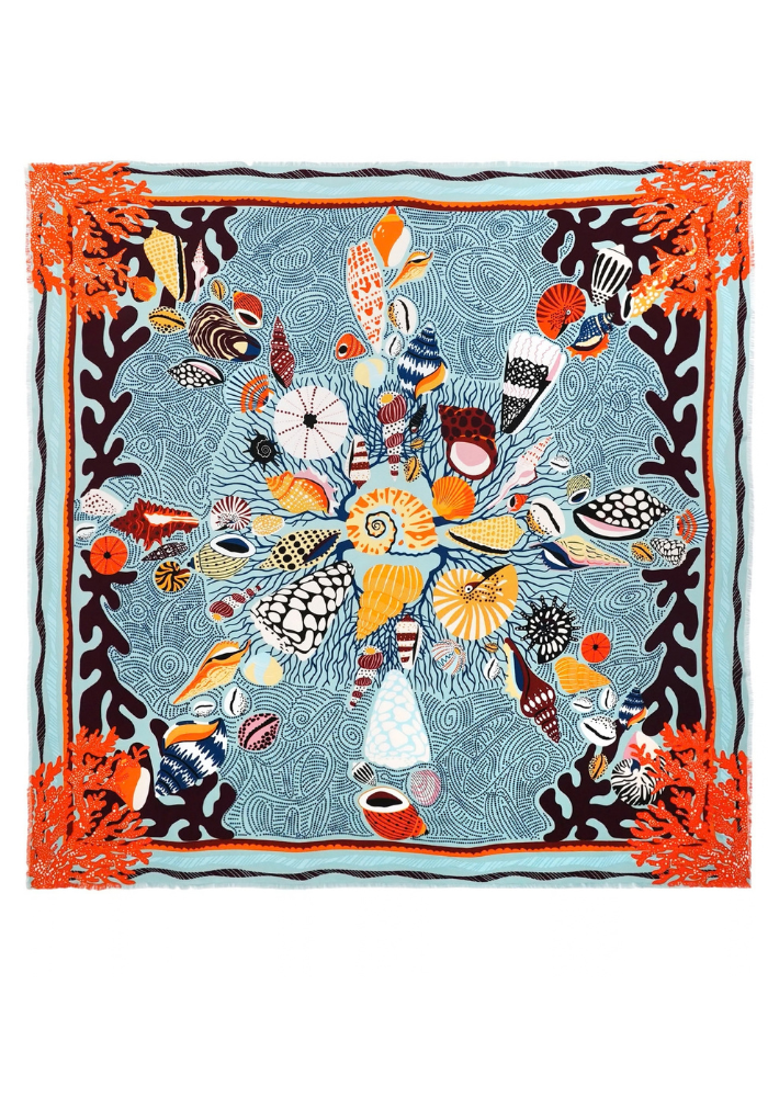 Foulard Coral Big Bleu