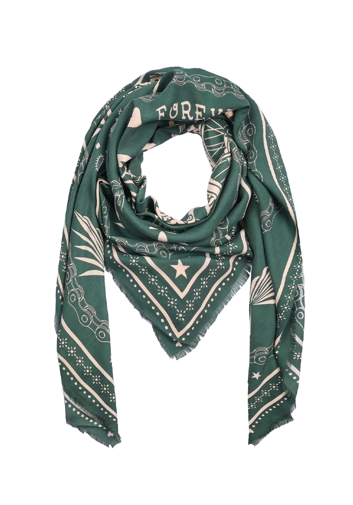 Foulard Bandana Vert - Wild Paris
