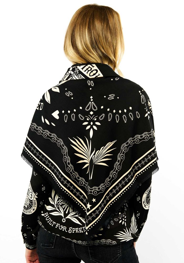 Foulard Bandana Noir - Wild Paris