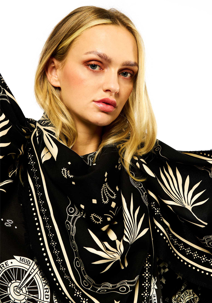 Foulard Bandana Noir - Wild Paris