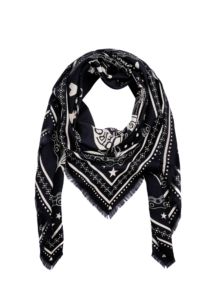 Foulard Bandana Noir - Wild Paris