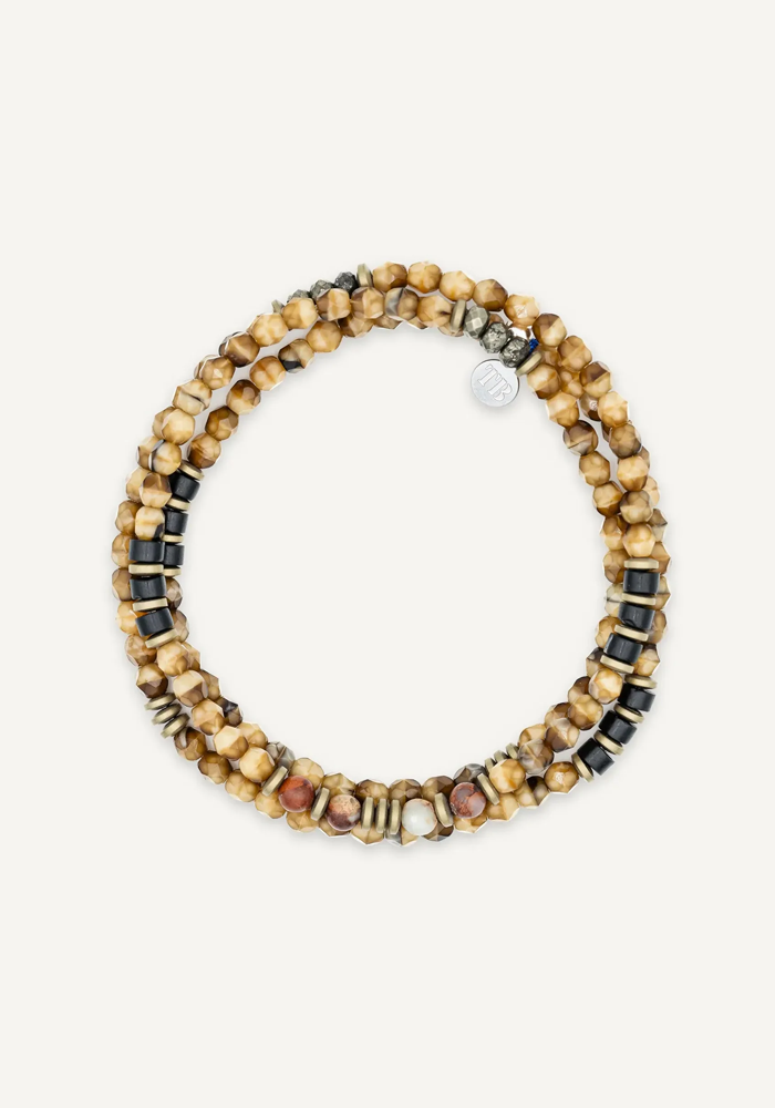 Bracelet 3 Tours Ou Collier Gentleman Snake - Têtes Blondes