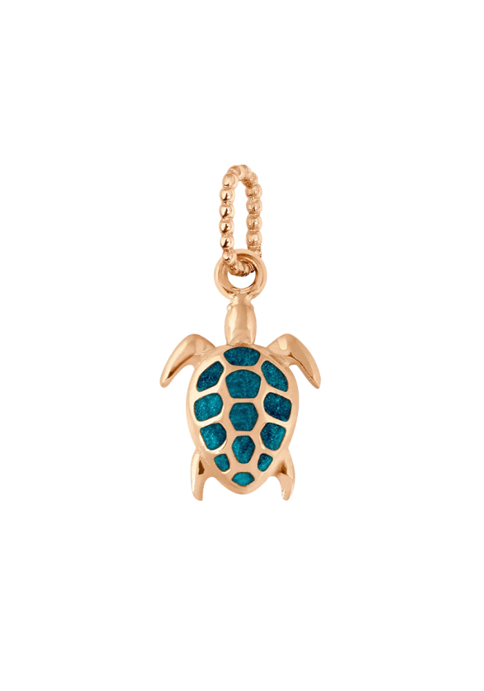 Pendentif Tortue Or Rose Et Résine Jungle - Gigi Clozeau
