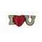 Broche I Coeur U
