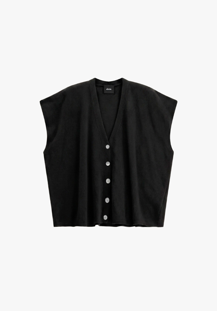 Gilet Sans Manche Oversized Noir - Dixie