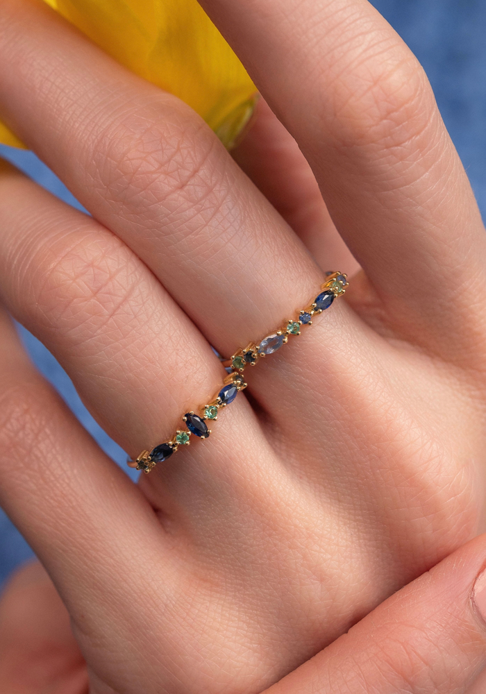 Bague Gaia 2 Marine - Sophie D'Agon