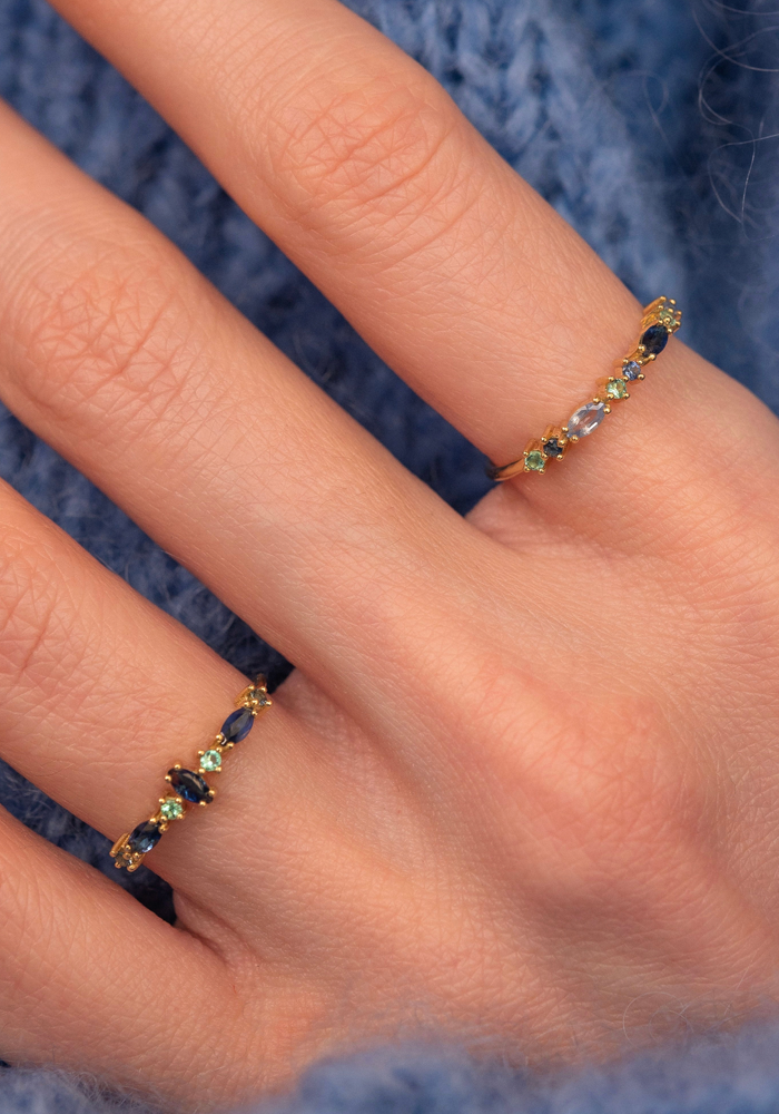 Bague Gaia 5 Bleue - Sophie D'Agon