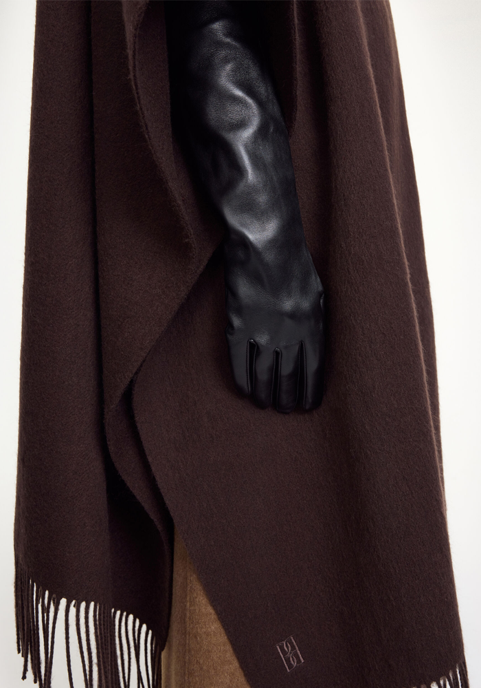 Gants En Cuir Gemi Noirs - By Malene Birger