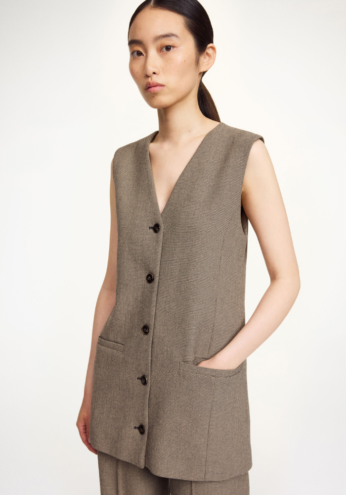 Gilet Sans Manche Francine Beige - By Malene Birger