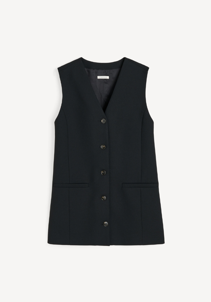 Gilet Sans Manche Francine Noir - By Malene Birger