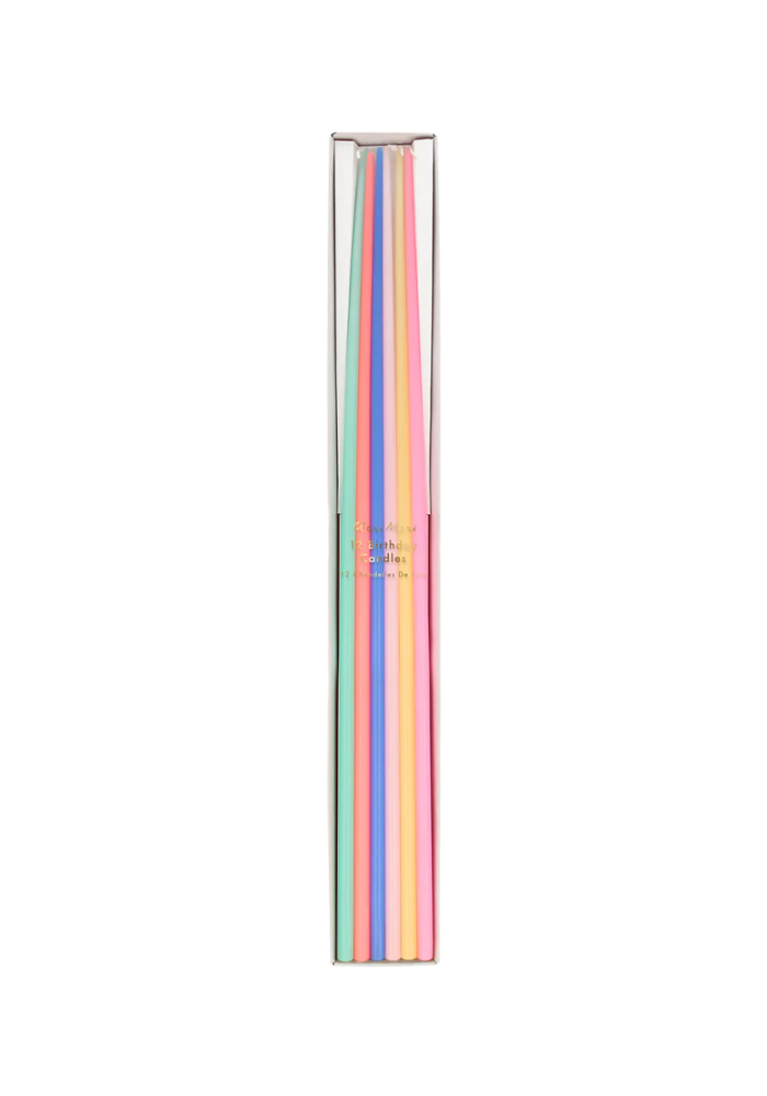 Boite De 12 Bougies XL Multicolore Pastel - Meri Meri