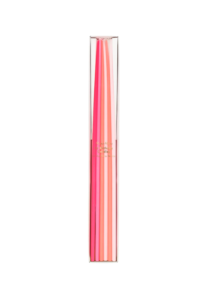 Boite De 12 Bougies XL Roses - Meri Meri