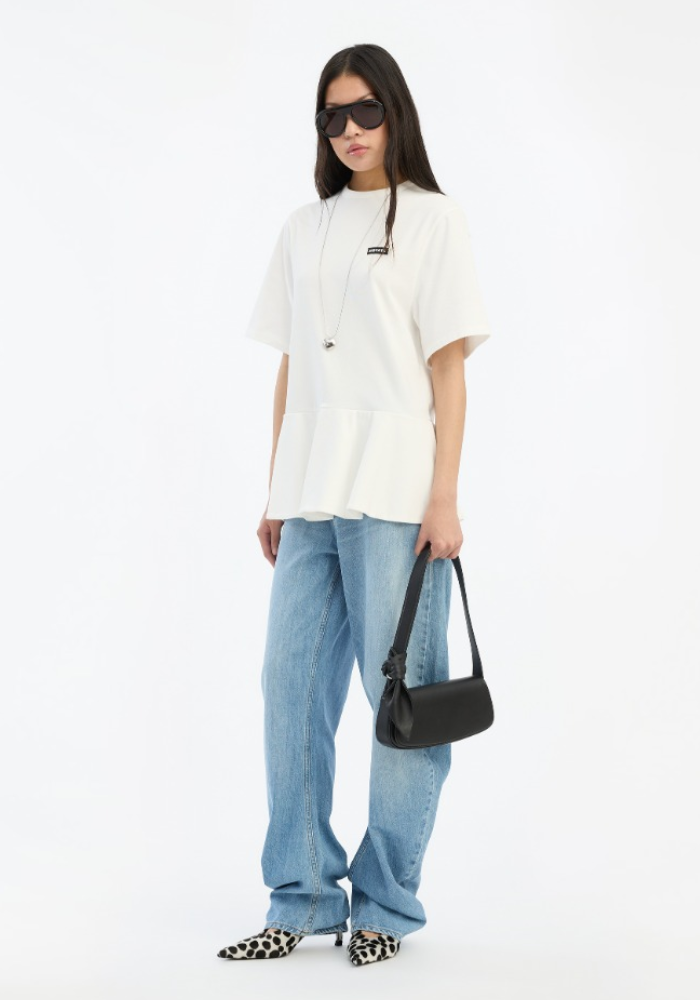 Jean Draped Barrel Leg Light Blue Denim - Rotate