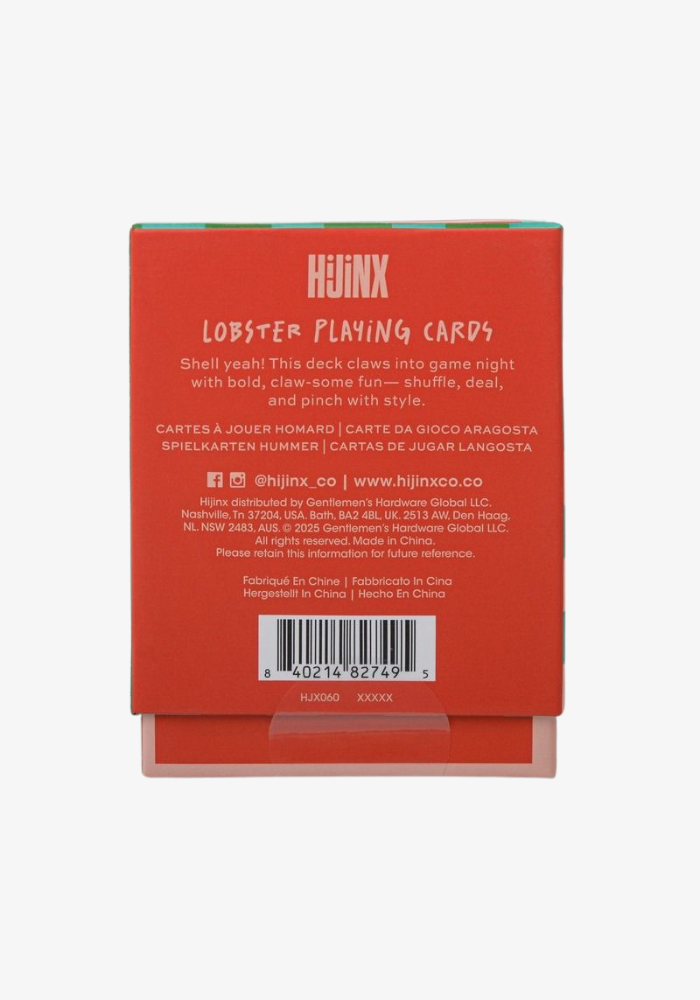 Jeu De 52 Cartes Lobster - Hijinx