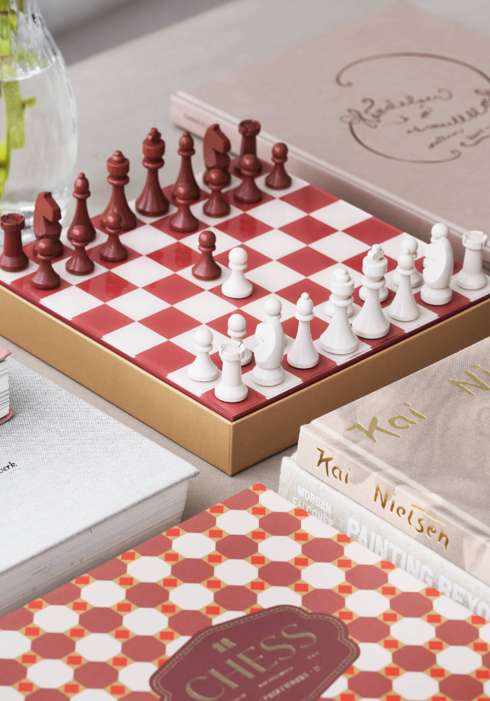 Jeu d'Échecs Bazaar Rouge Et Blanc - Printworks