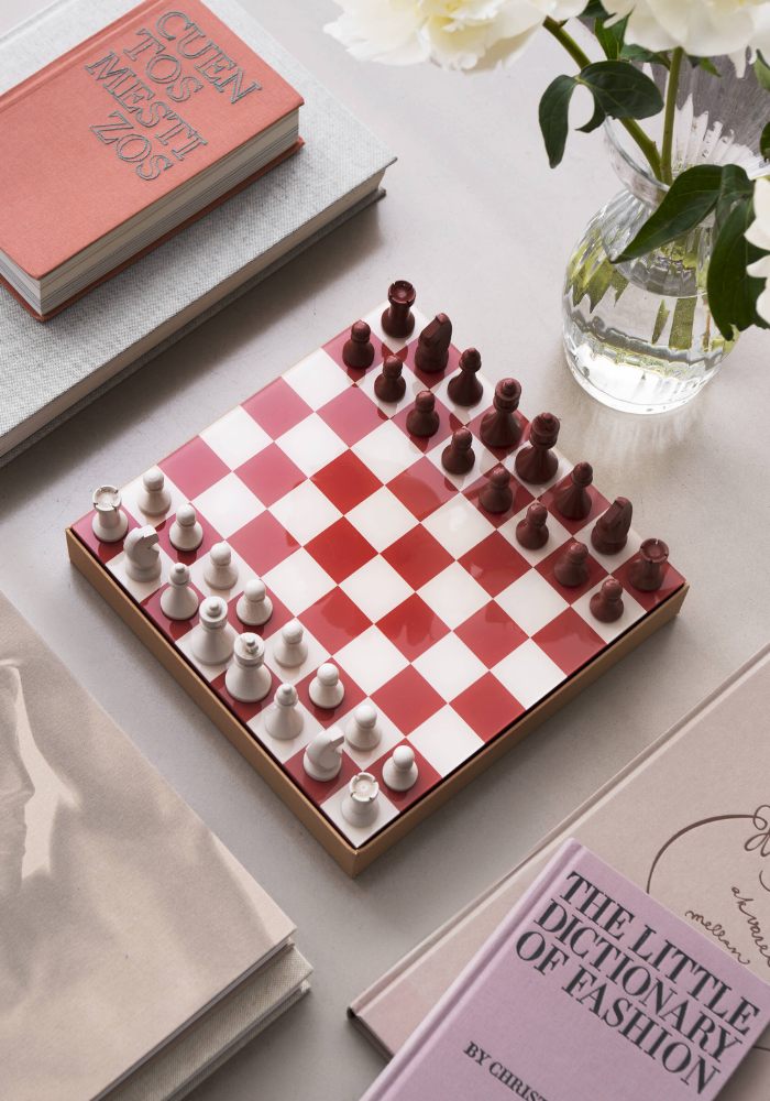 Jeu d'Échecs Bazaar Rouge Et Blanc - Printworks