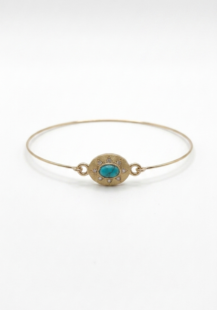 Jonc Aura Tourmaline Turquoise - Hanka Ïn