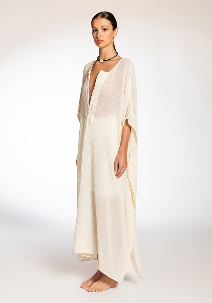 Robe Kaftan Pat Mouli Écru - Join Clothes