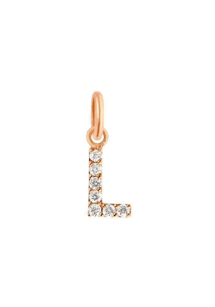 Pendentif Lucky Lettre L Or Rose