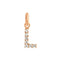 Pendentif Lucky Lettre L Or Rose