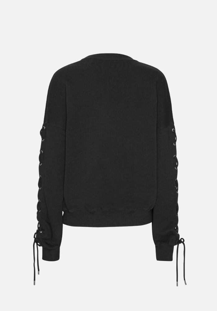 Sweat Lacing Crewneck Noir - Rotate