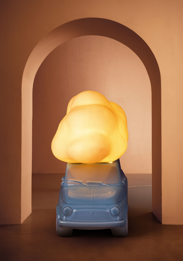 Lampe De Table Nuvola Céramique Bleu - Seletti