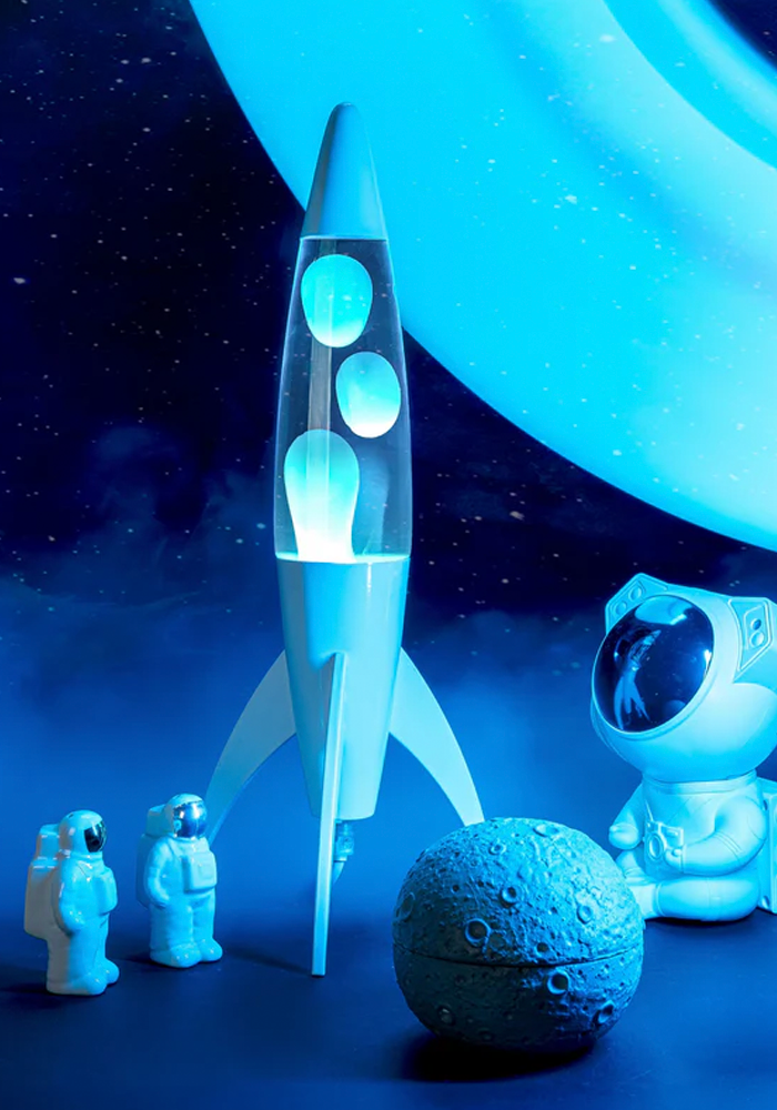 Lampe À Lave Rocket Bleue - Blush Sélection Décoration