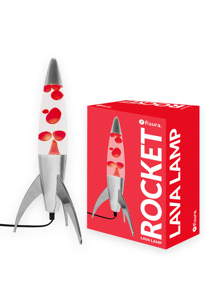 Lampe À Lave Rocket Rouge - Blush Sélection Décoration