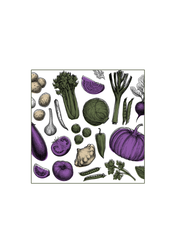 Lot De 20 Serviettes En Papier Veggie Mania - Sélectionné par Blush