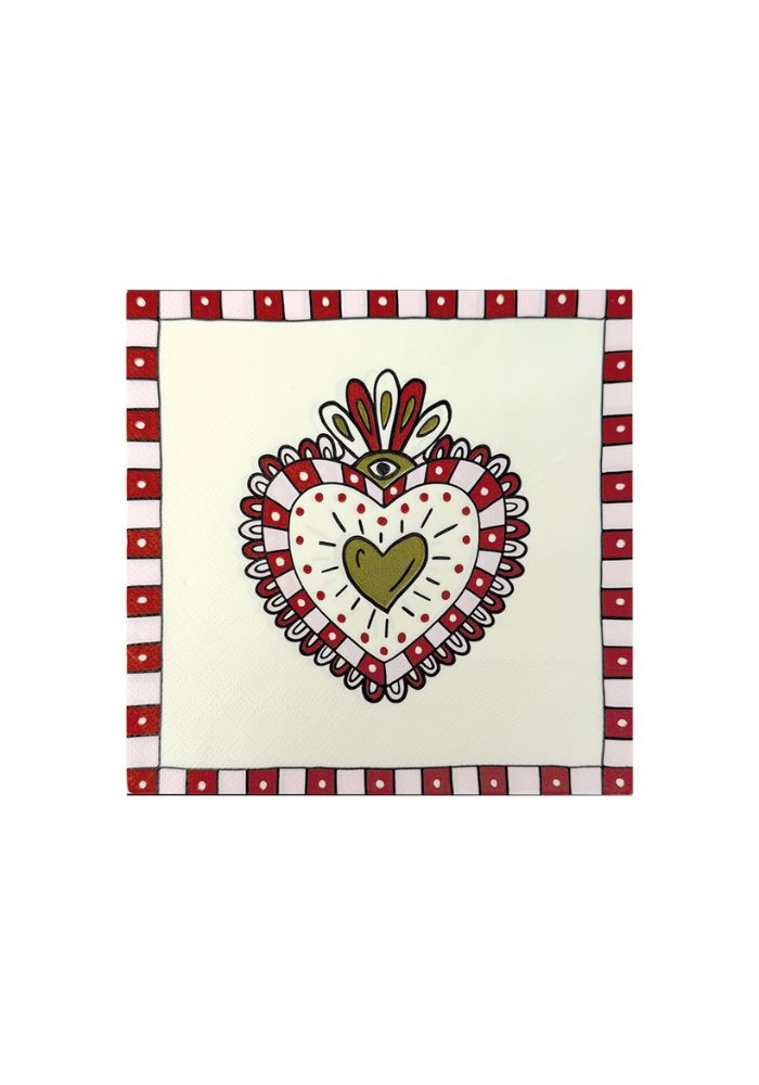 Lot De 20 Serviettes Papier Ex Voto Rose - Opjet